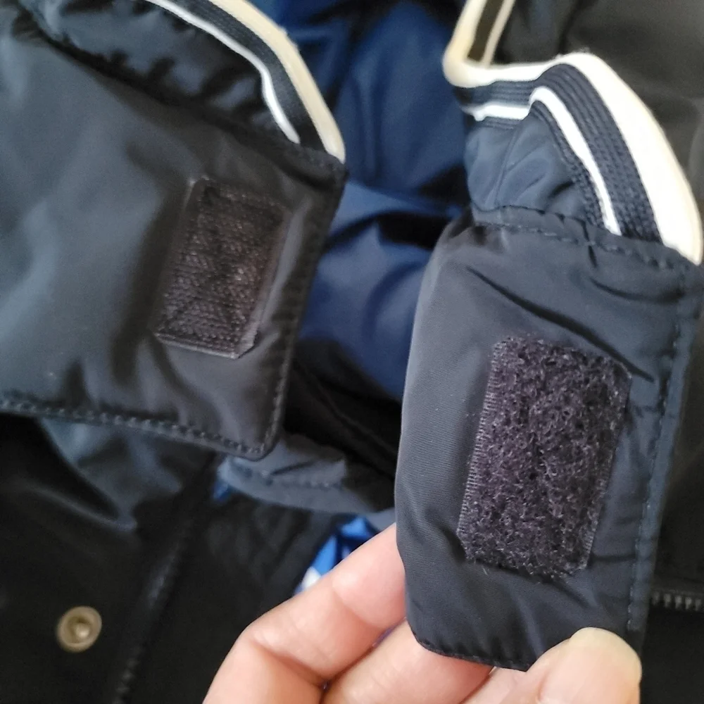 American Boys Mc Gregor Jemi Jacket Youth Sz 12 Blue Reversible Detachable Hoody